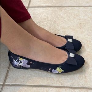 Ted Baker Floral Navy Ballet Flats